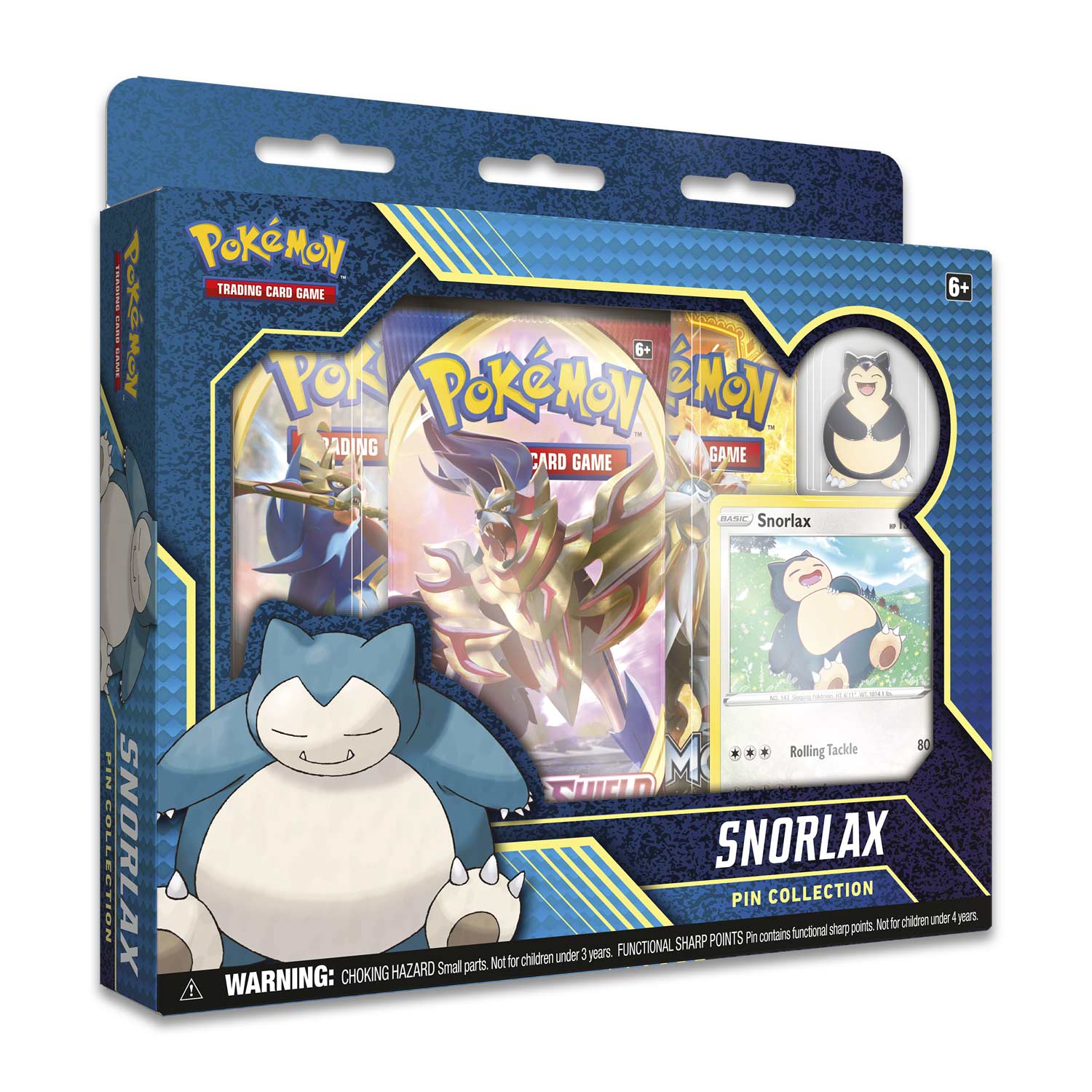 Pokemon TCG 美版 Sword & Shield Snorlax Pin Collection