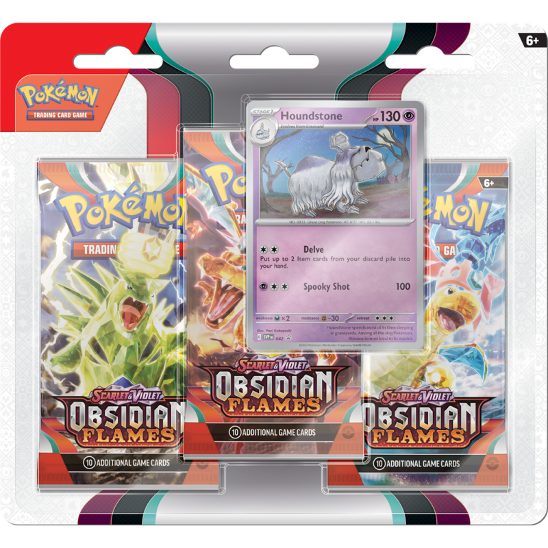 Pokemon TCG 美版 Scarlet & Violet SV3「Obsidian Flames」3 Booster Blister - Greavard