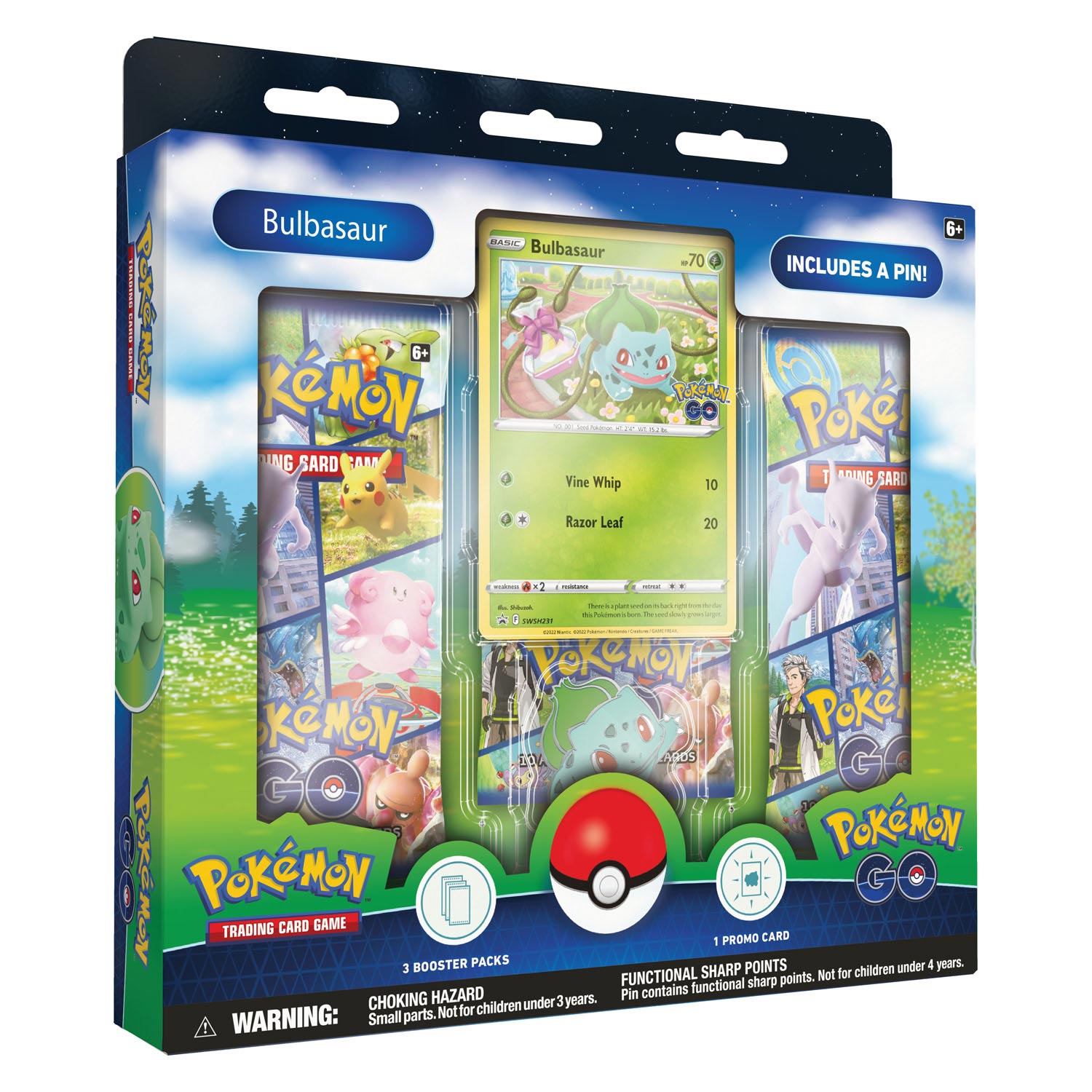Pokemon TCG 美版 Sword & Shield Pokémon GO Pin Collection - Bulbasaur