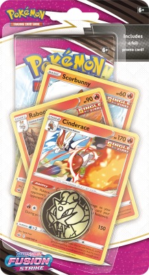 Pokemon TCG 美版 Sword & Shield SS8「Fusion Strike」Premium Checklane Blister - Cinderace