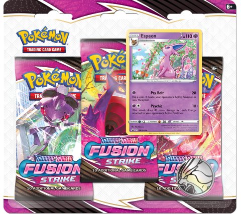 Pokemon TCG 美版 Sword & Shield SS8「Fusion Strike」3 Booster Blister - Espeon