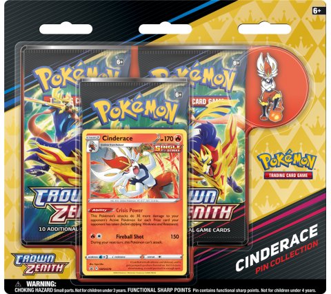 Pokemon TCG 美版 Sword & Shield SS12.5「Crown Zenith」3 Booster Blister - CInderace