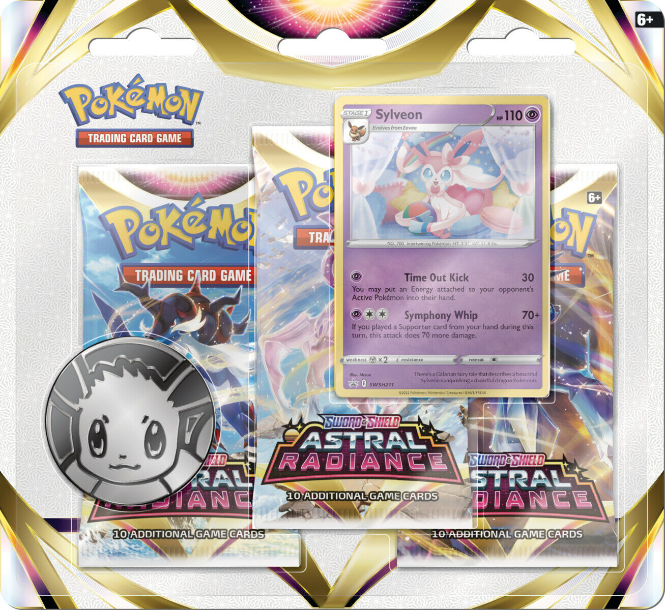 Pokemon TCG 美版 Sword & Shield SS10「Astral Radiance」3 Booster Blister - Sylveon