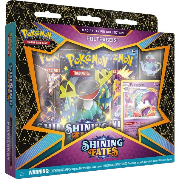 Pokemon TCG 美版 Sword & Shield SS4.5「Shining Fates」Mad Party Pin Collection - Polteageist