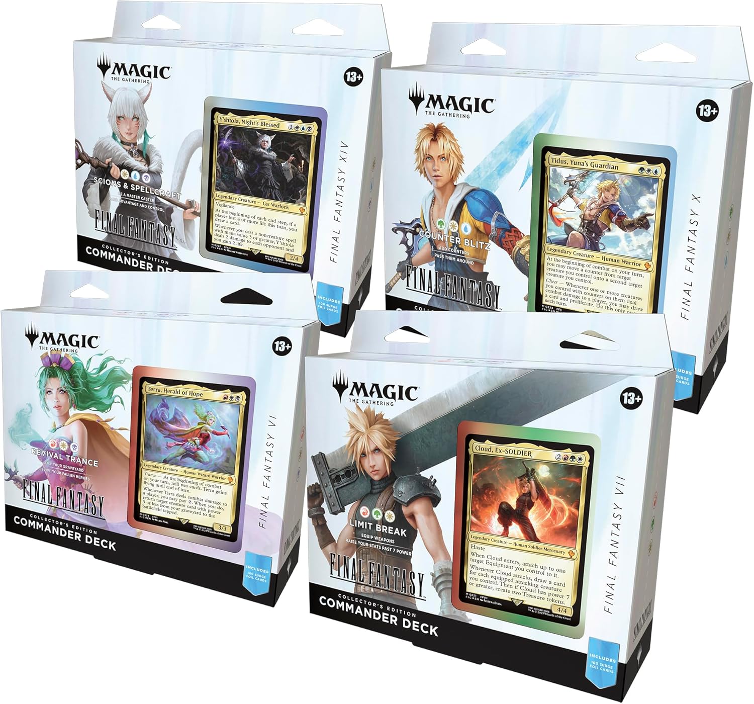 MTG Final Fantasy (FIN) Collector’s Edition Commander Decks - 一套-4個