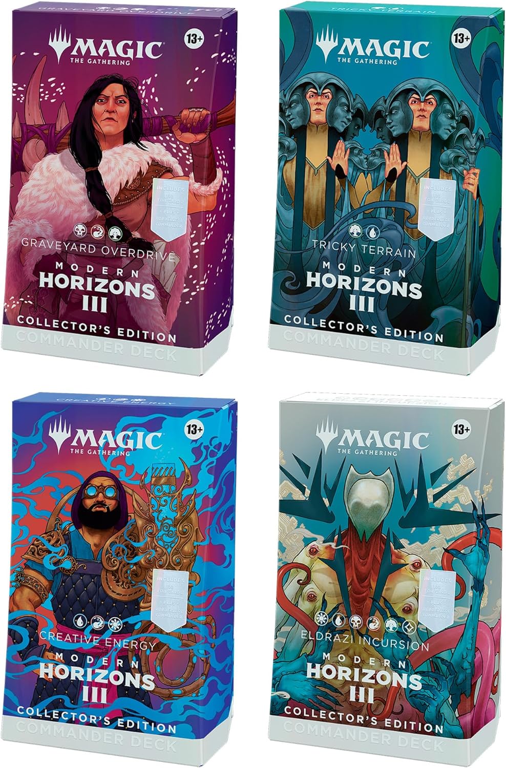 MTG Modern Horizons 3 (MH3) Collector’s Edition Commander Decks - 一套-4個