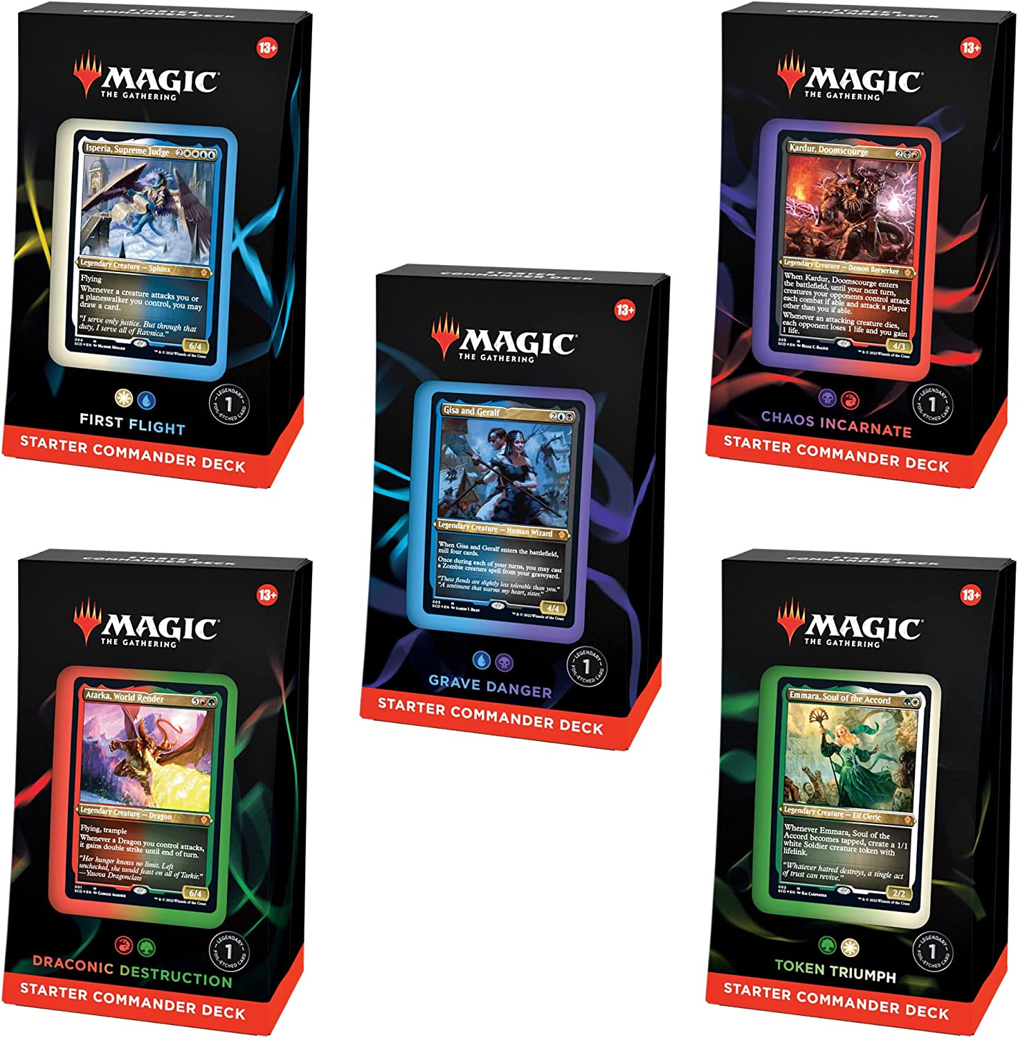 MTG Starter Commander Decks (SCD) - 一套-5個