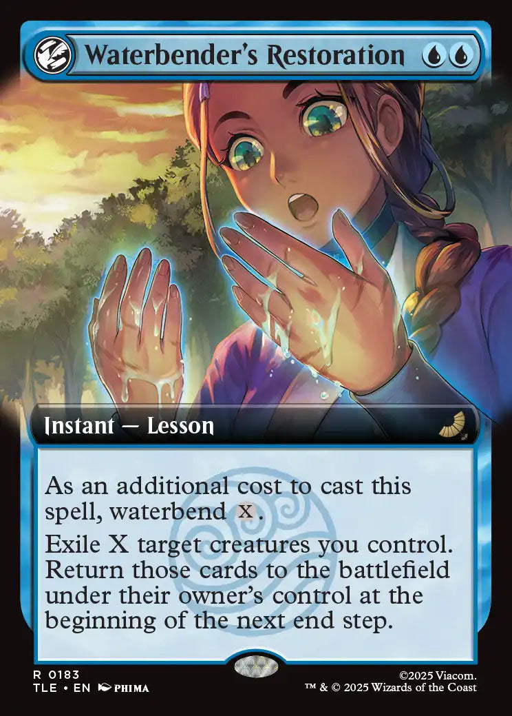 TLE 183 Waterbender's Restoration (0183 - Extended Art) R