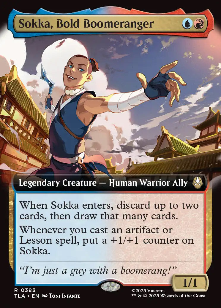 [Foil] TLA 383 Sokka, Bold Boomeranger (0383 - Extended Art) R