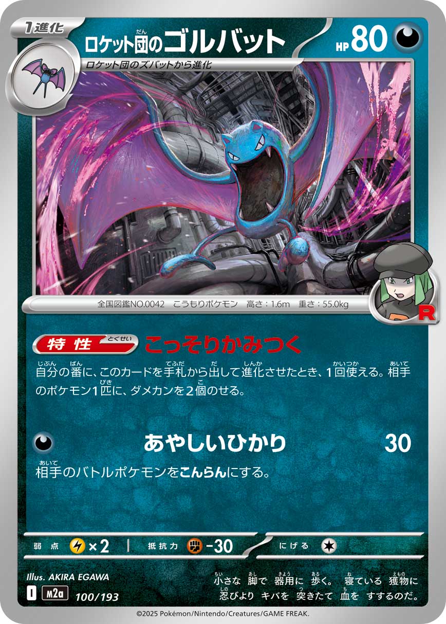 M2a 100/193 ロケット団のゴルバット -