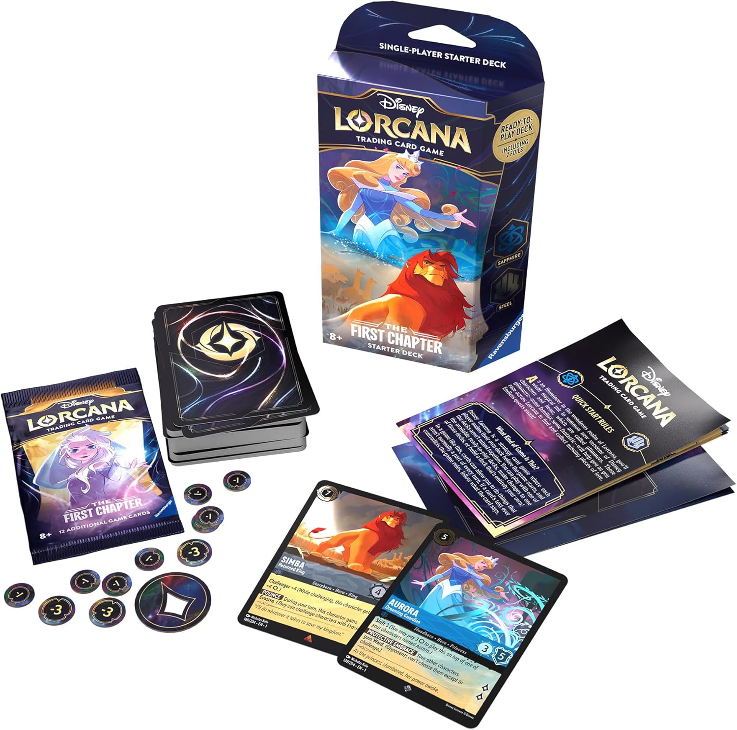 Disney Lorcana TCG (English Version) Set 1「The First Chapter」Single-Player Starter Deck - Sapphire & Steel