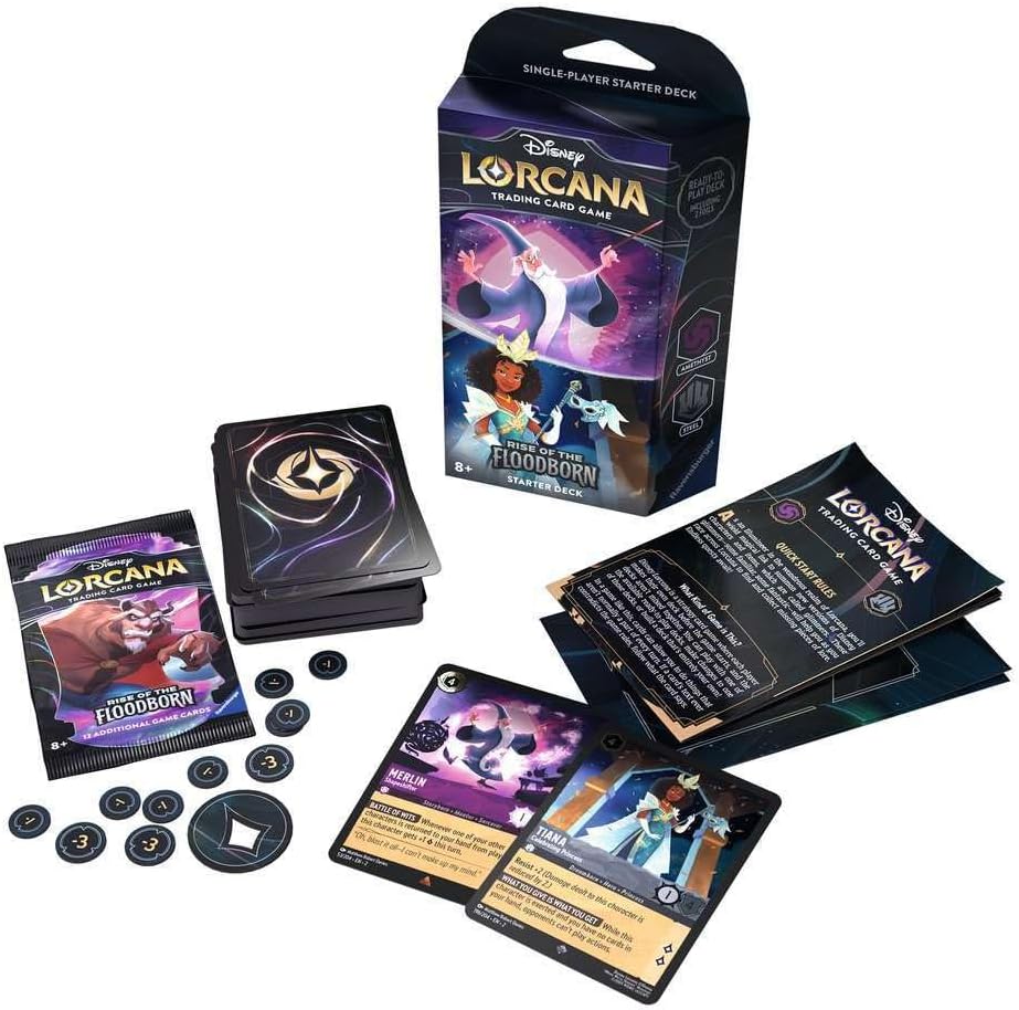 Disney Lorcana TCG (English Version) Set 2「Rise of the Floodborn」Single-Player Starter Deck - Amethyst & Steel