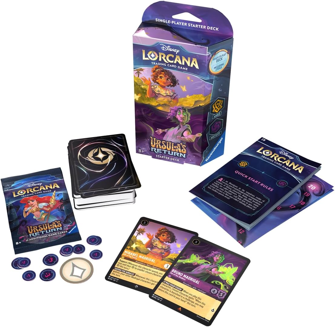 Disney Lorcana TCG (English Version) Set 4「Ursula's Return」Single-Player Starter Deck - Amber & Amethyst