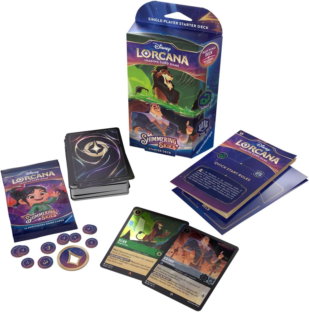 Disney Lorcana TCG (English Version) Set 5「Shimmering Skies」Single-Player Starter Deck - Emerald & Steel