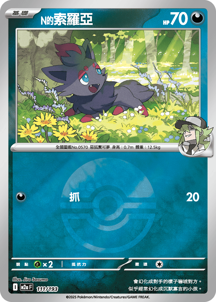 [鏡面閃版-精靈球]M2aF 111/193 N的索羅亞 -
