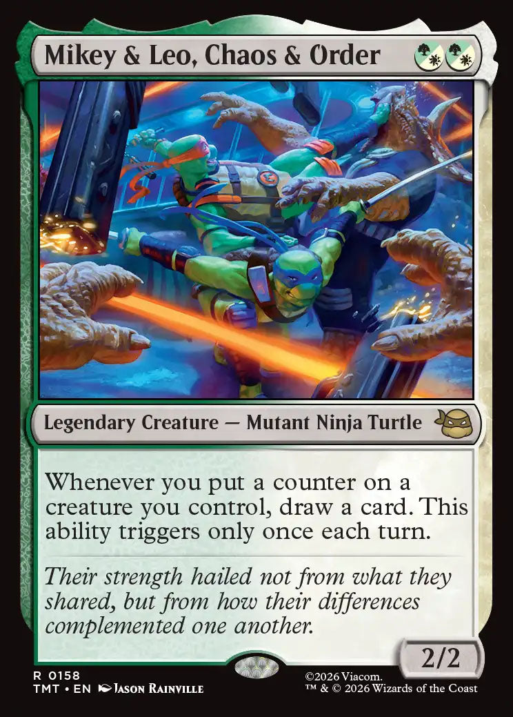 [Foil] TMT 158 Mikey & Leo, Chaos & Order R