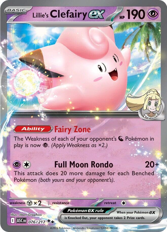 ASC 076/217 Lillie's Clefairy ex RR