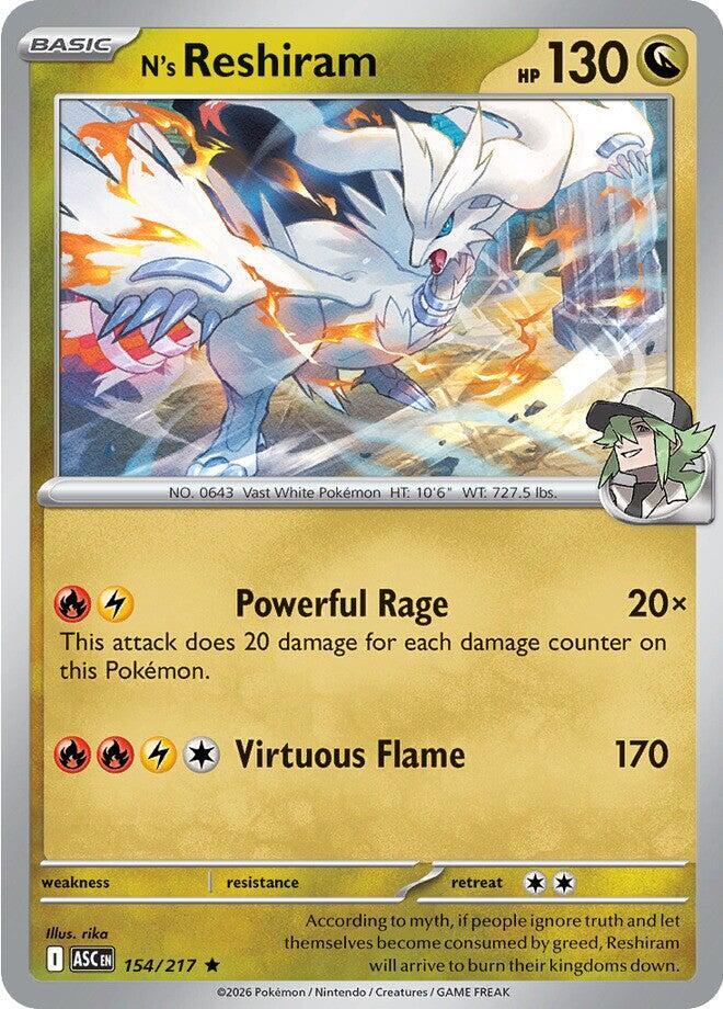 [Reverse Holo] ASC 154/217 N's Reshiram R