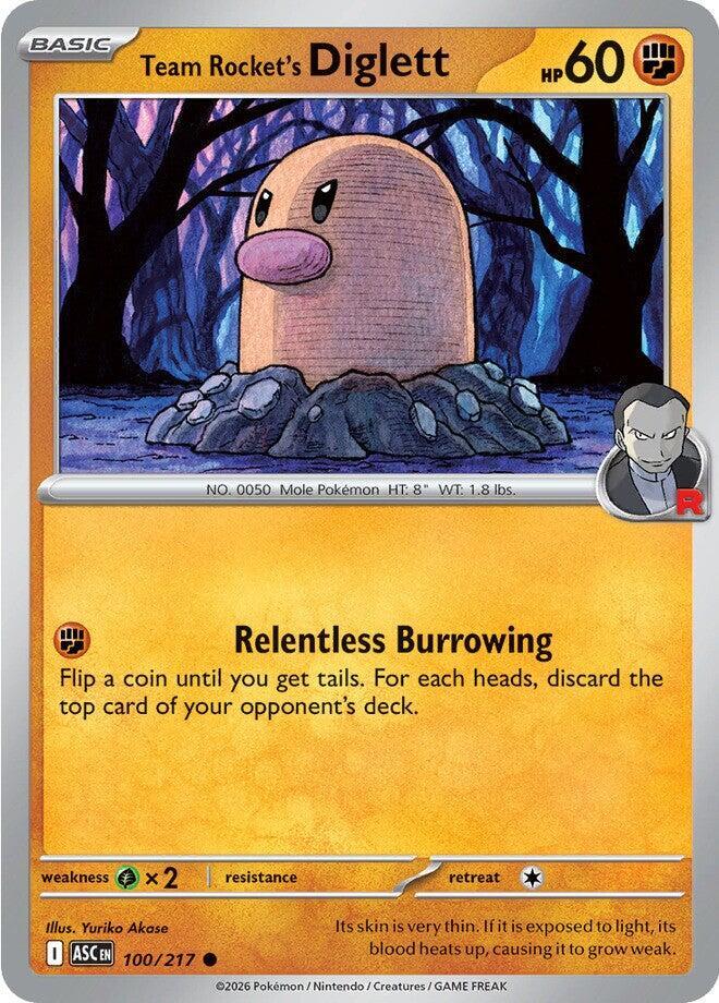 [Reverse Holo] ASC 100/217 Team Rocket's Diglett C