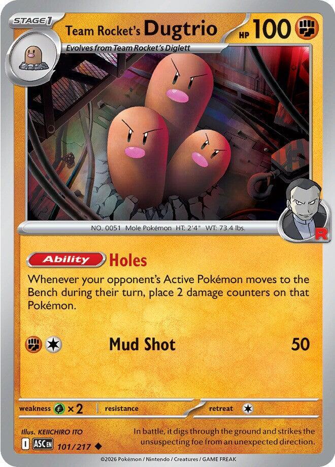 [Reverse Holo] ASC 101/217 Team Rocket's Dugtrio U
