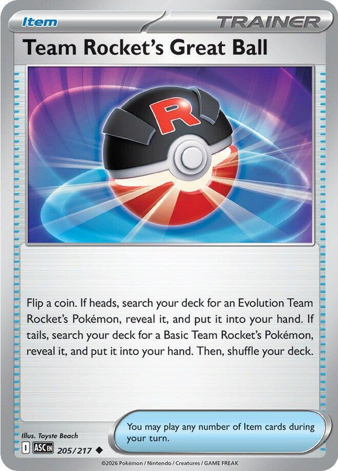[Reverse Holo] ASC 205/217 Team Rocket's Great Ball U