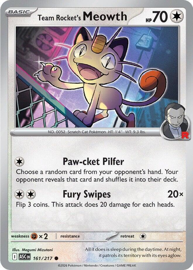 [Reverse Holo] ASC 161/217 Team Rocket's Meowth C