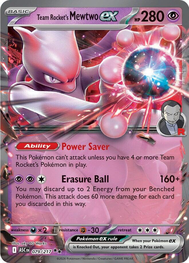 ASC 079/217 Team Rocket's Mewtwo ex RR