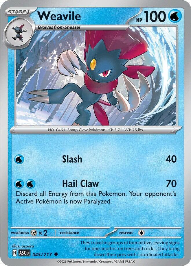 [Reverse Holo] ASC 045/217 Weavile U