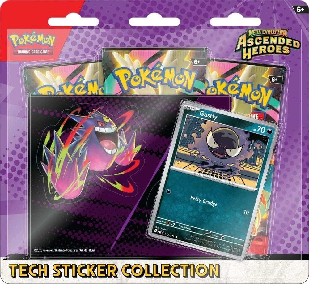 Pokemon TCG 美版 Mega Evolution ME2.5「Ascended Heroes」Tech Sticker Collection - Gastly
