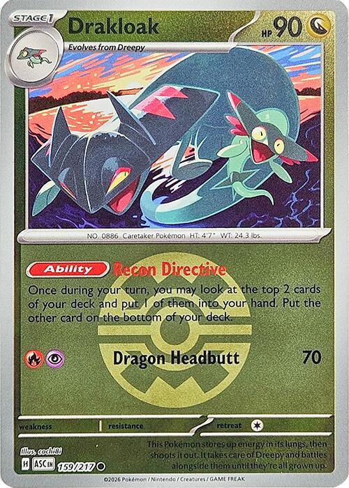 [Reverse Holo - Quick Ball] ASC 159/217 Drakloak C