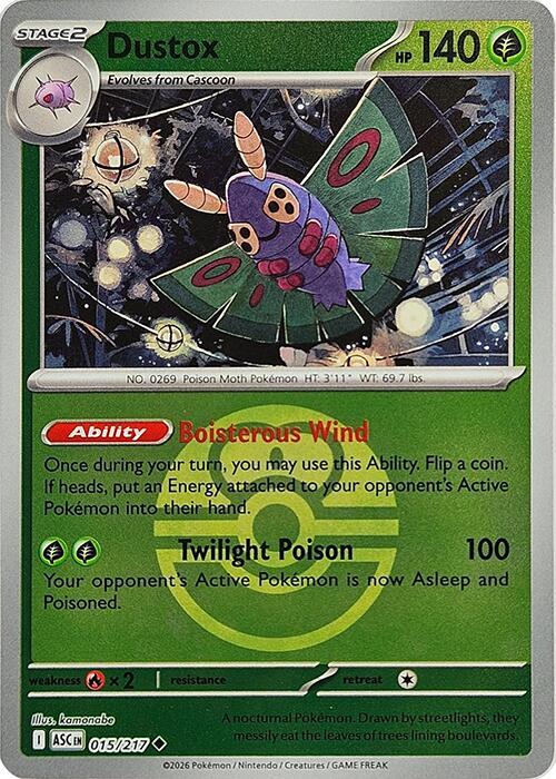 [Reverse Holo - Love Ball] ASC 015/217 Dustox U
