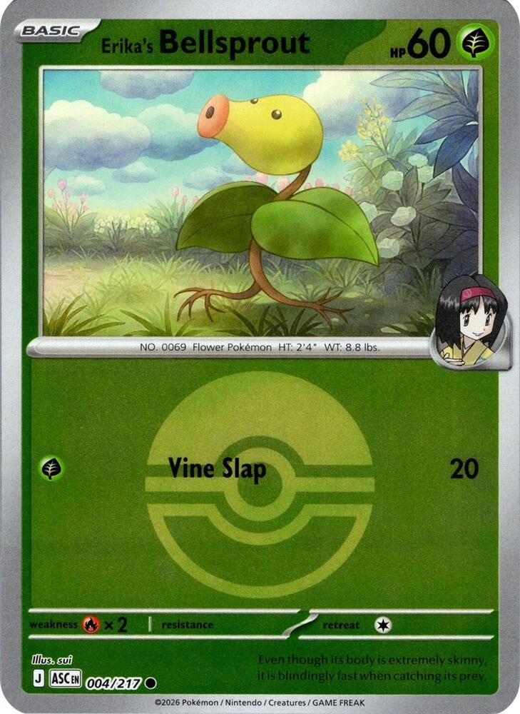 [Reverse Holo - Poke Ball] ASC 004/217 Erika's Bellsprout C