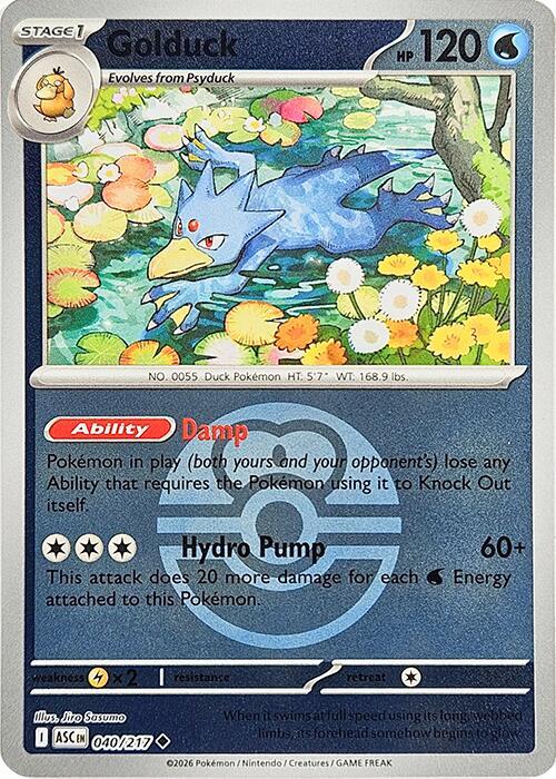 [Reverse Holo - Love Ball] ASC 040/217 Golduck U