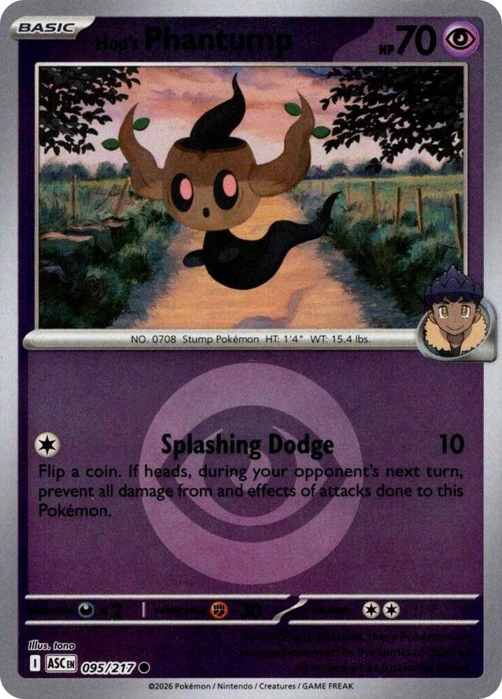 [Reverse Holo - Energy Symbol Pattern] ASC 095/217 Hop's Phantump C