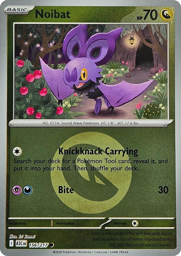 [Reverse Holo - Energy Symbol Pattern] ASC 156/217 Noibat C