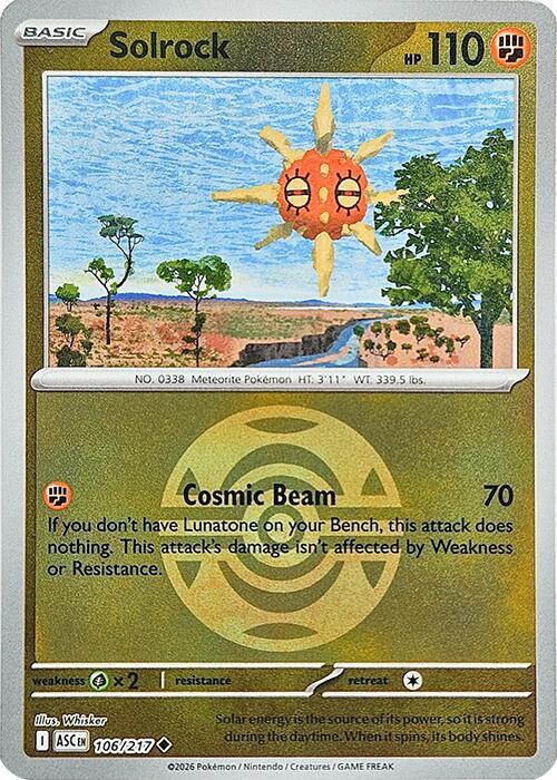 [Reverse Holo - Dusk Ball] ASC 106/217 Solrock U