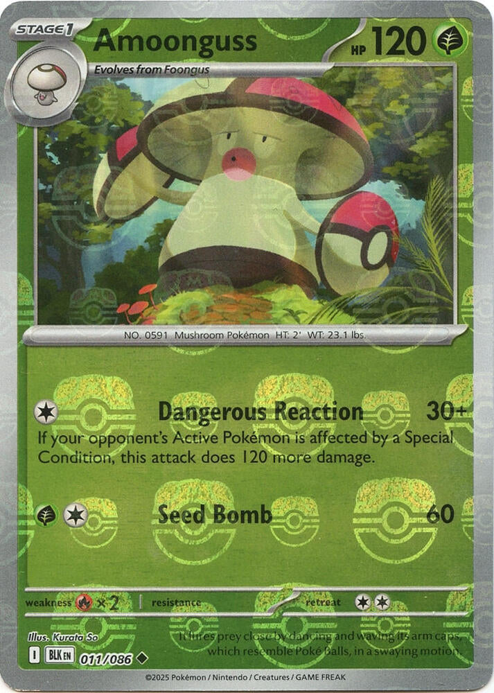 [Reverse Holo - Master Ball] BLK 011/086 Amoonguss U