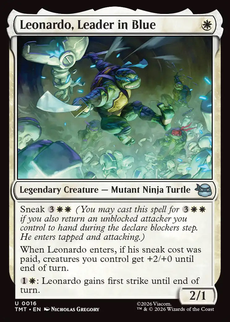 [Foil] TMT 016 Leonardo, Leader in Blue U