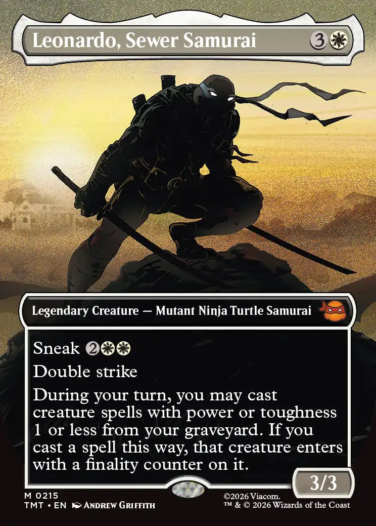 [Foil] TMT 215 Leonardo, Sewer Samurai (0215 - Borderless) M
