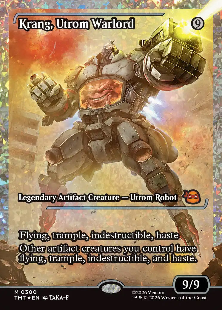 [Foil] TMT 300 Krang, Utrom Warlord (0300 - Japan Showcase Fracture Foil) M