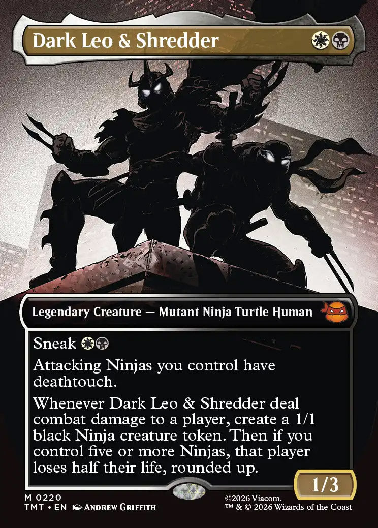[Foil] TMT 220 Dark Leo & Shredder (0220 - Borderless) M
