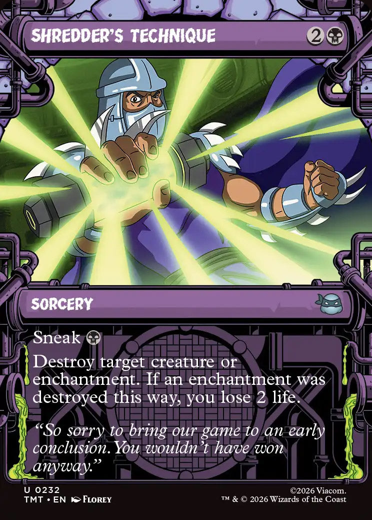 [Foil] TMT 232 Shredder's Technique (0232 - Showcase) U
