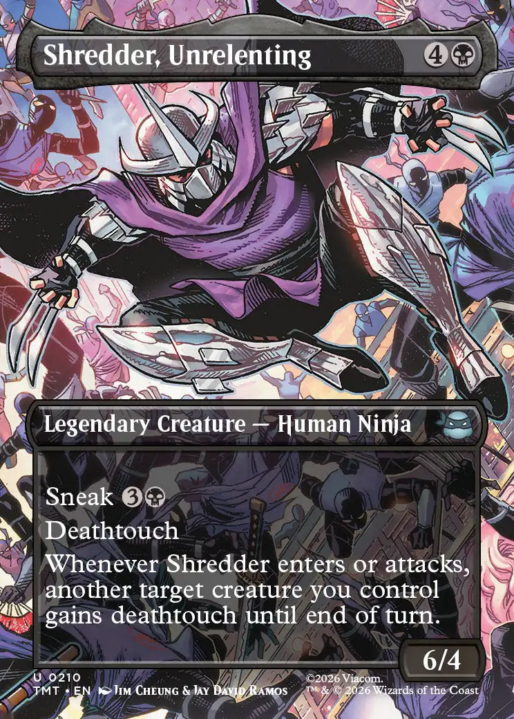 [Foil] TMT 210 Shredder, Unrelenting (0210 - Borderless) U