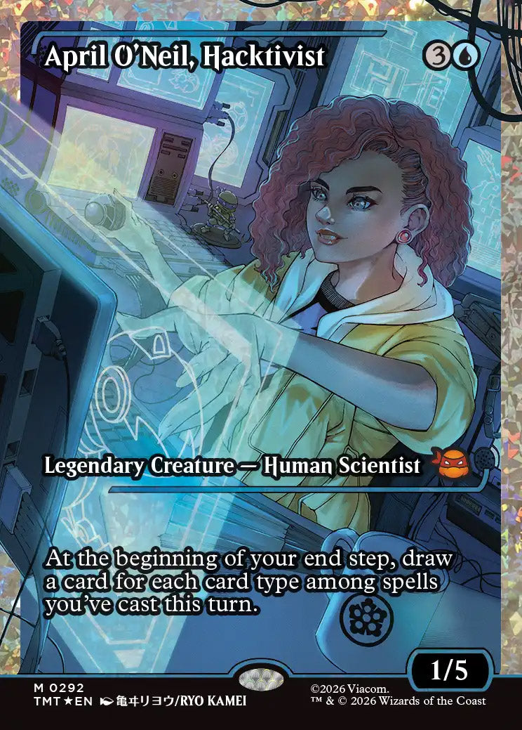 [Foil] TMT 292 April O'Neil, Hacktivist (0292 - Japan Showcase Fracture Foil) M