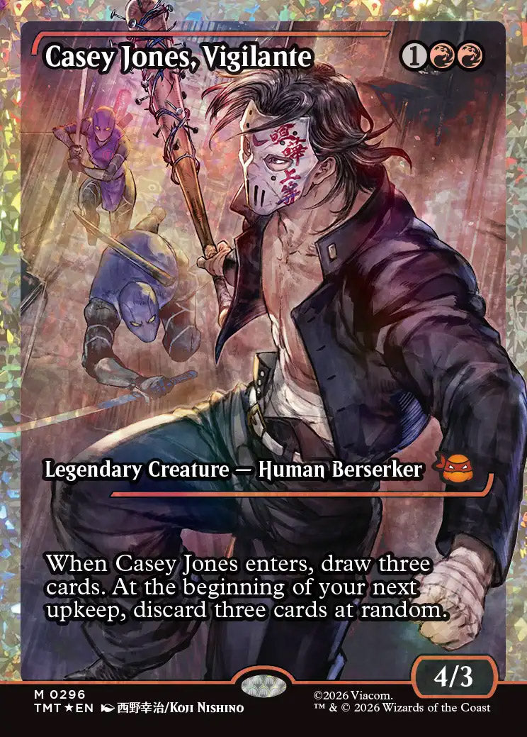 [Foil] TMT 296 Casey Jones, Vigilante (0296 - Japan Showcase Fracture Foil) M