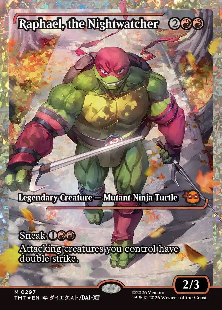 [Foil] TMT 297 Raphael, the Nightwatcher (0297 - Japan Showcase Fracture Foil) M