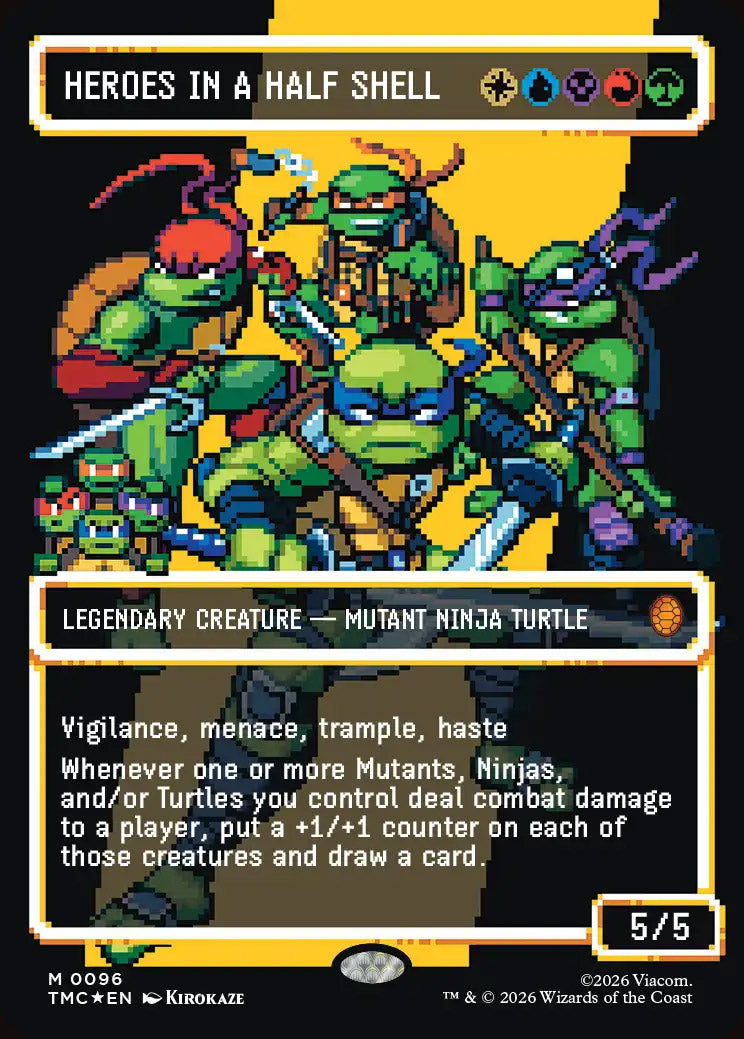 [Surge Foil] TMC 096 Heroes in a Half Shell (0096 - Borderless Surge Foil) M