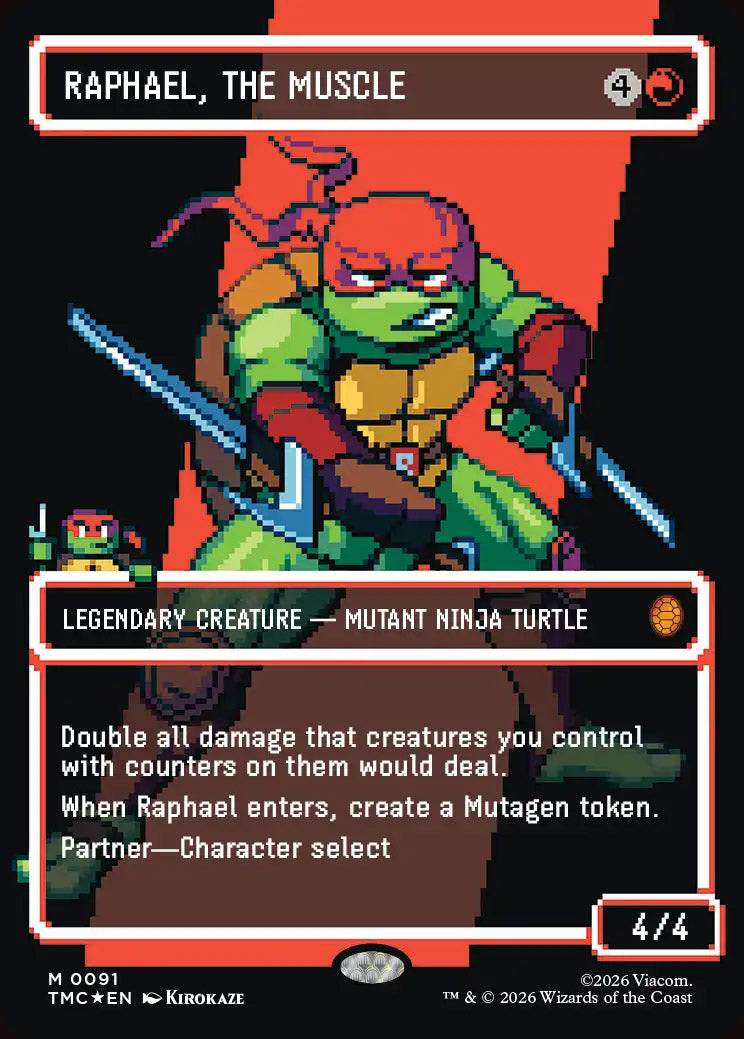 [Surge Foil] TMC 091 Raphael, the Muscle (0091 - Borderless Surge Foil) M