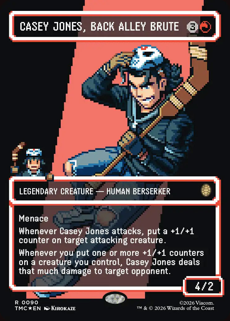 [Surge Foil] TMC 090 Casey Jones, Back Alley Brute (0090 - Borderless Surge Foil) M