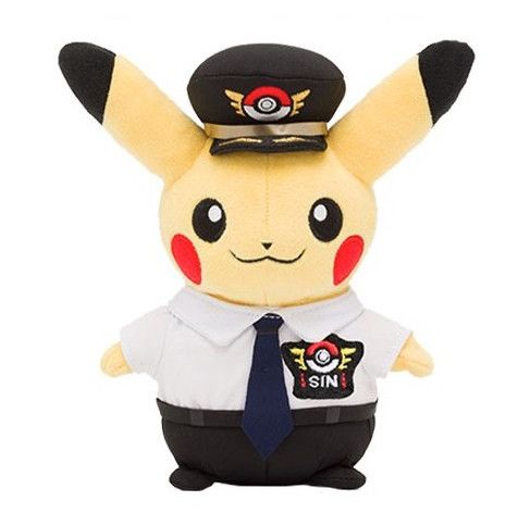 Pokemon Soft Toy Pilot Pikachu Singapore Ver. 毛公仔
